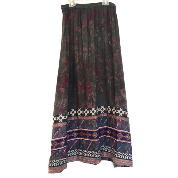Blue Sky Boho Embroidered Maxi Skirt – Fair Trade – Size L NWT - Picture 7 of 7